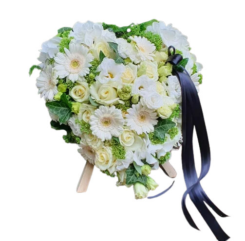 wienieć pogrzebowy w ksztalcie serca