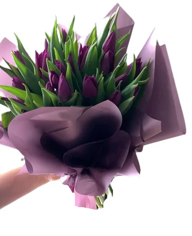 Bukiet fioletowych tulipanów z dostawą niska cena