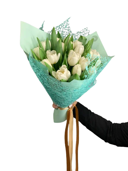 Bukiet białych tulipanów z dostawą niska cena