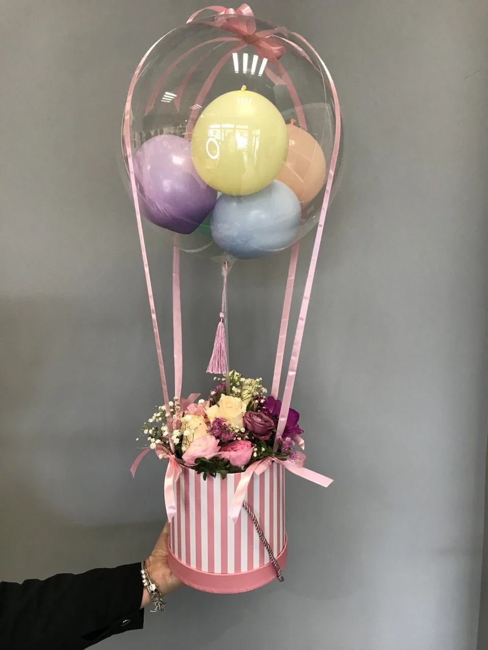 Balon z flowerbox z dostawą niska cena Pruszków