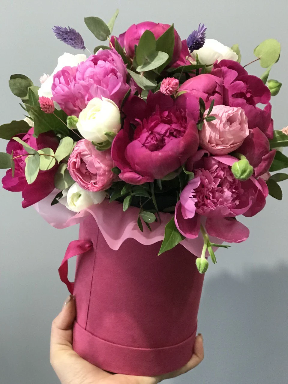 Flower Box peonia z dostawą niska cena Grodzisk Mazowiecki