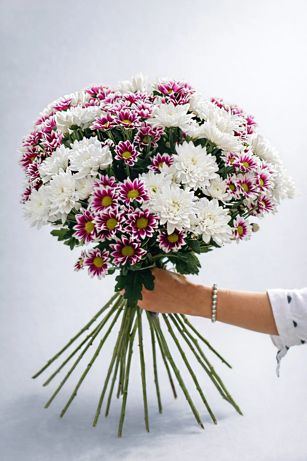 Bukiet z margaretek w jasnej,Bukiet z margaretek w jasnej, naturalnej kompozycji naturalnej kompozycji