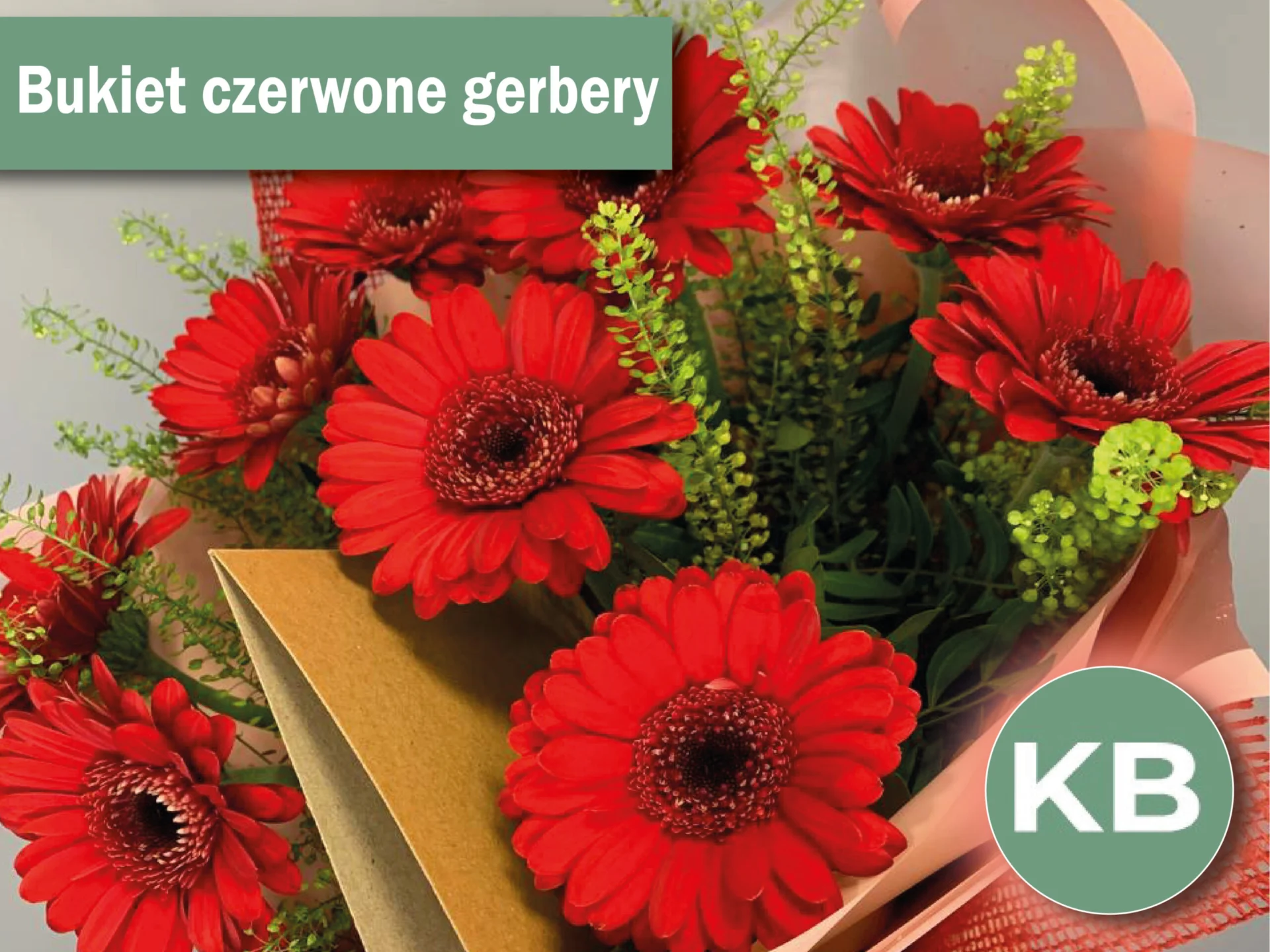 Bukiet czerwone gerbery
