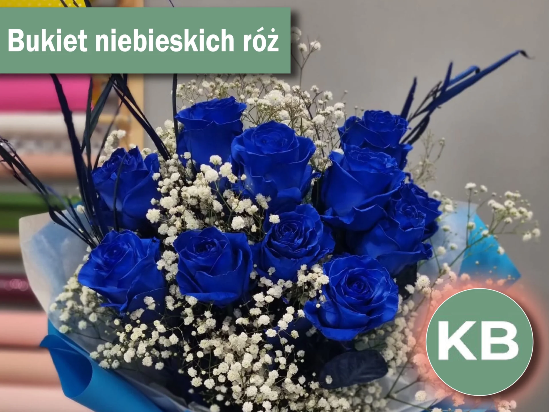 Bukiet niebieskich róż