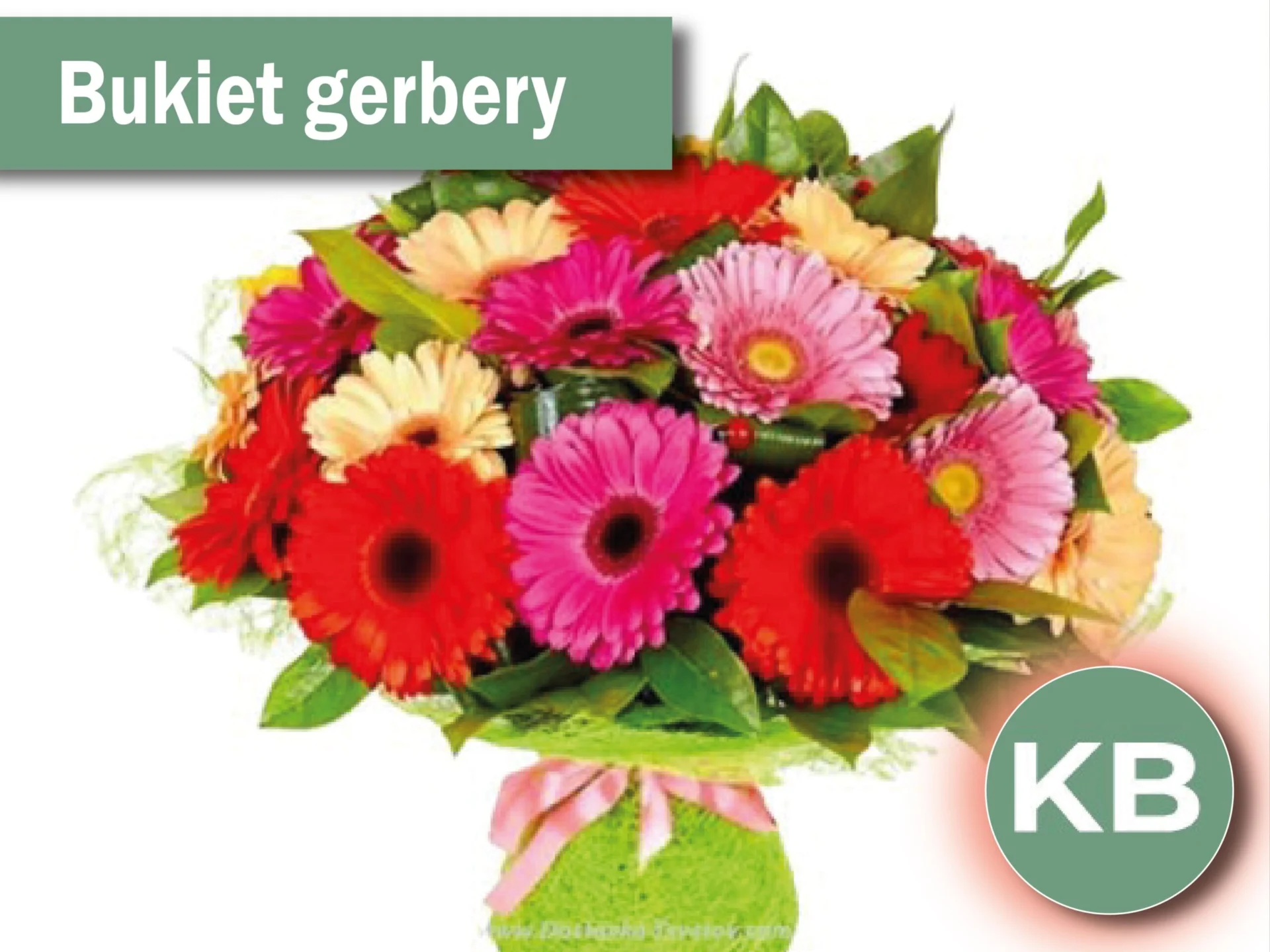 Kolorowy bukiet gerber