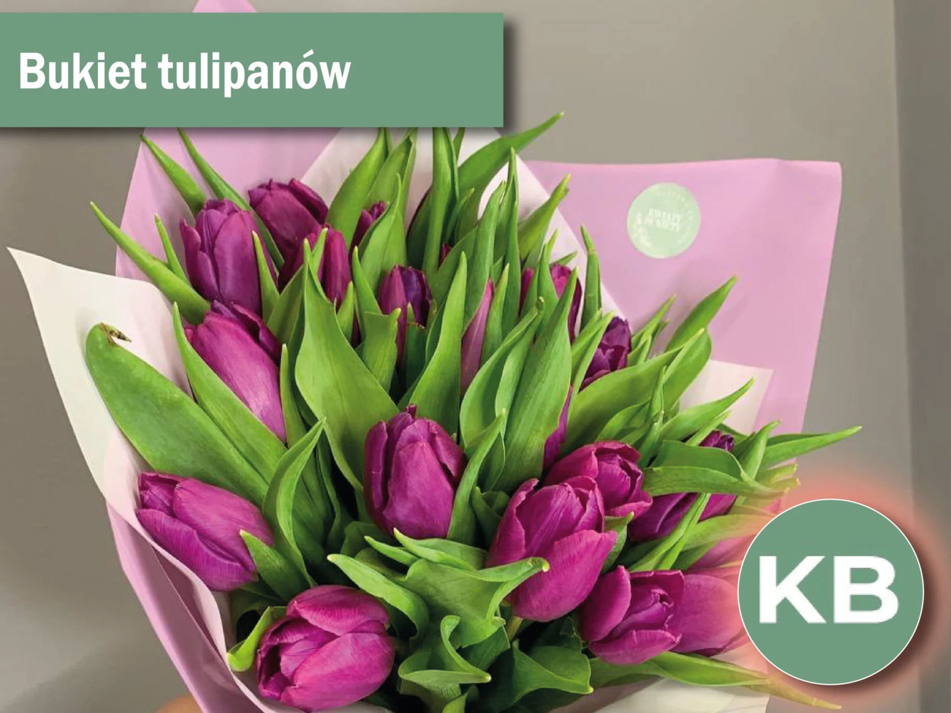 Stylowy, elegancki bukiet pachnących tulipanów.