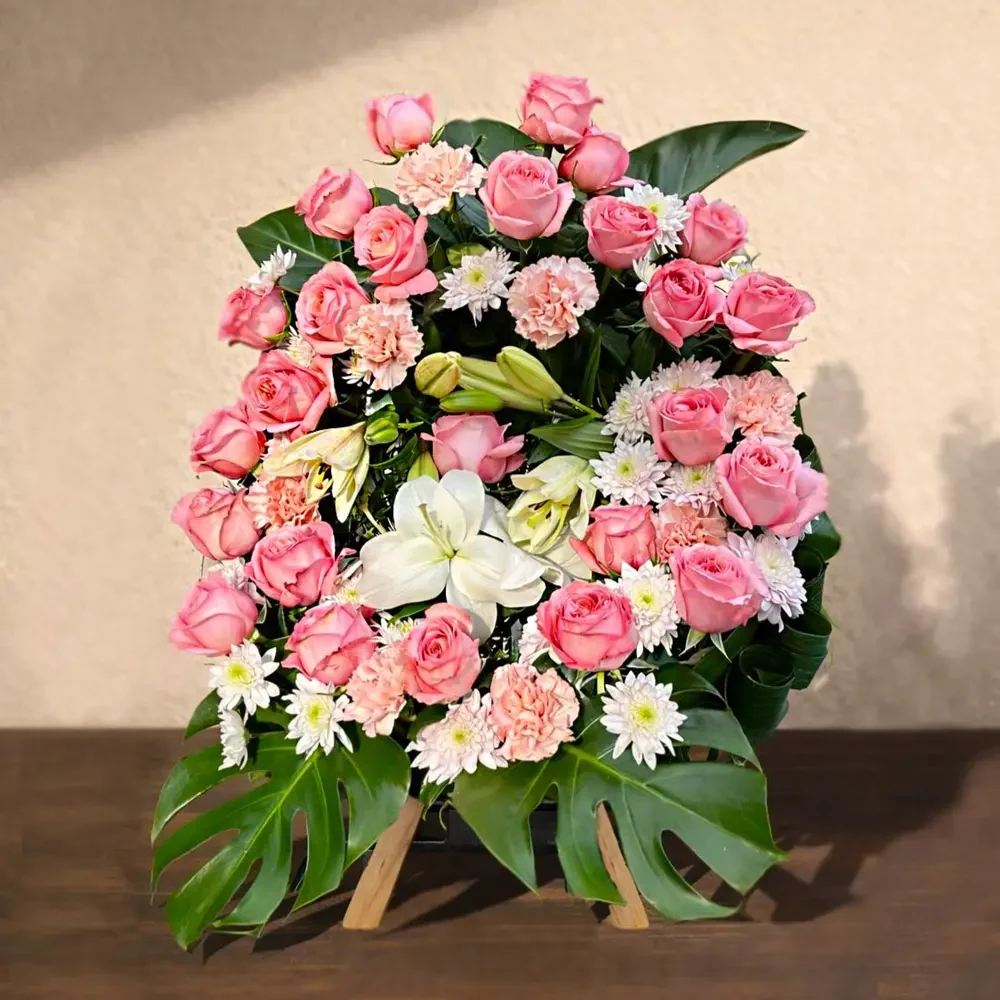 Wieniec biało-różowy