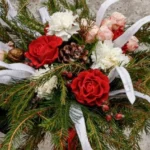 Zimowy bukiet z żywych kwiatów