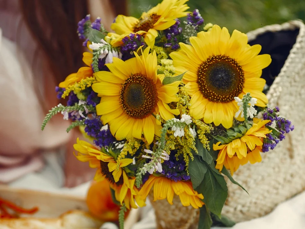 Bukiet ze słonecznikami